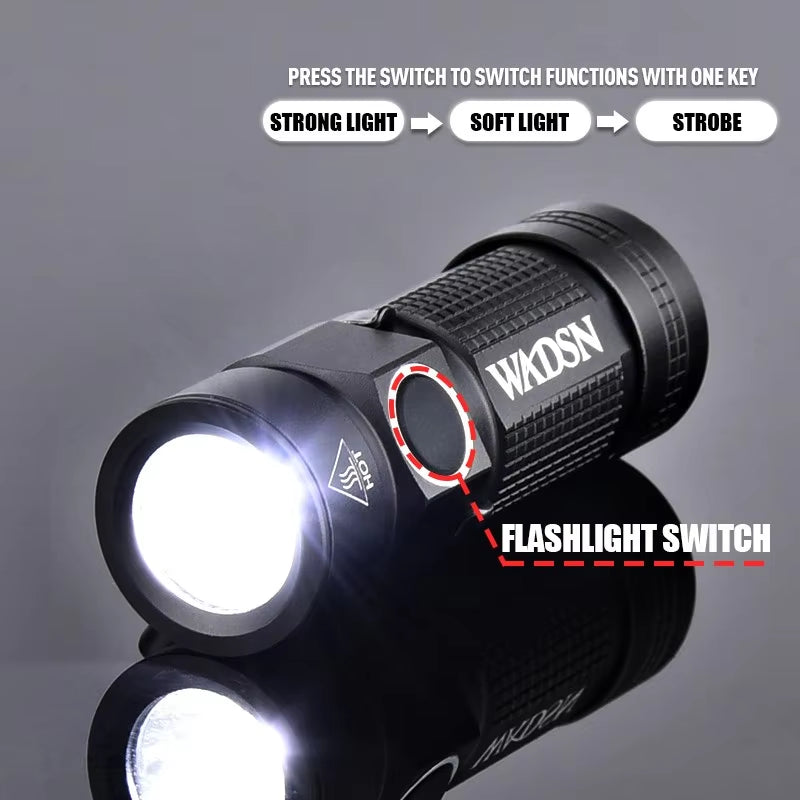 Helmet Light FAST Helmet Flashlight Strobe Telescopic Zoom Survival Safety Lamp with Hat Clamp Holder Camping Hunting